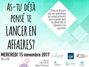 Activité dans le cadre de la semaine de l'entrepreneuriat